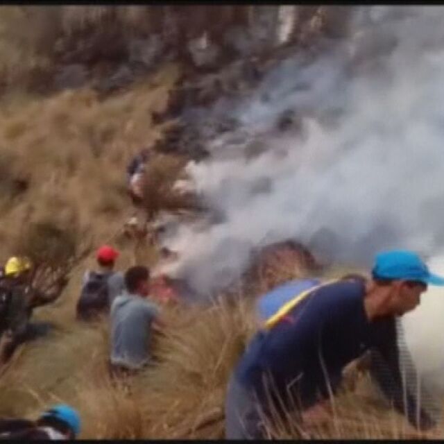 В Перу използваха лопати и метли за гасене на горски пожари (ВИДЕО)