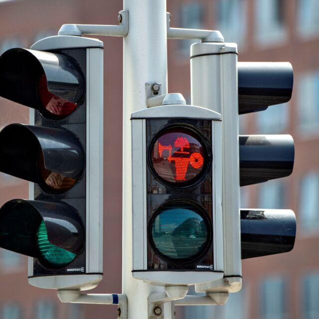 В Дания поставиха викингски светофари