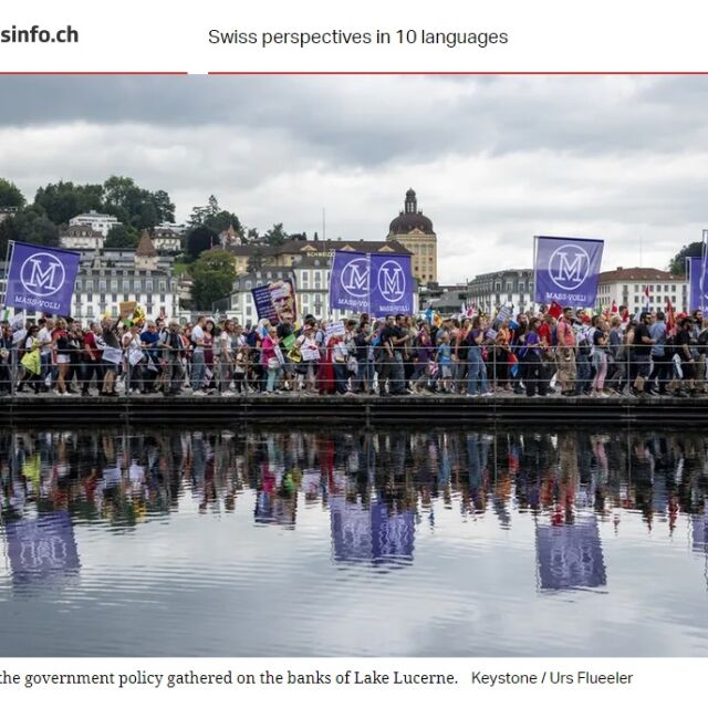 Хиляди излязоха на протест срещу COVID мерките в швейцарския град Люцерн