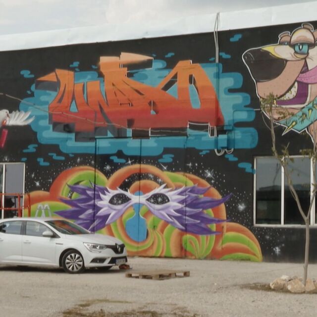 Артисти преобразиха с графити приют за бездомни животни край Девня 