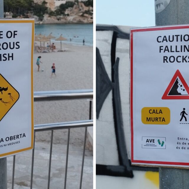 Фалшиви знаци за падащи камъни и медузи: Испанците измислиха начин да гонят британските туристи