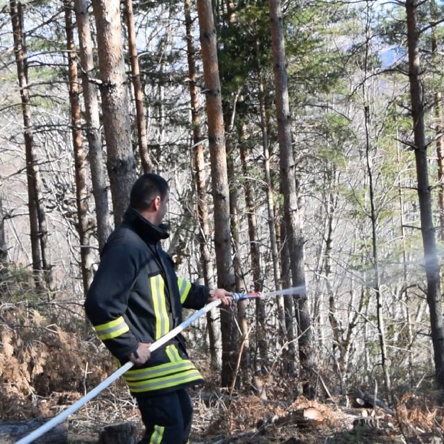Военни гасят пожар в Тополовградско
