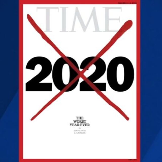 Списание "Тайм" задраска 2020 г. от корицата си