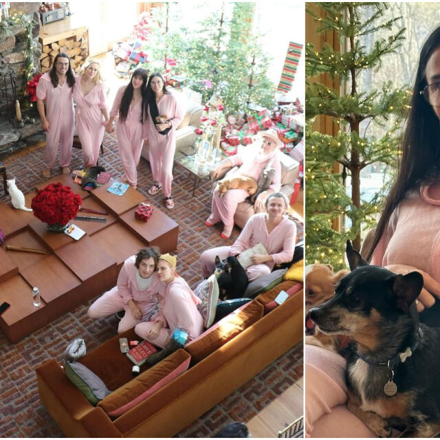 Екзотика край камината: Коледа с розови пижами в дома на Деми Мур (СНИМКИ)