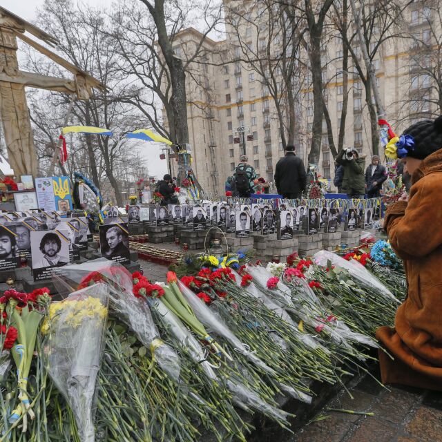 Сълзи на Площада на независимостта в Киев