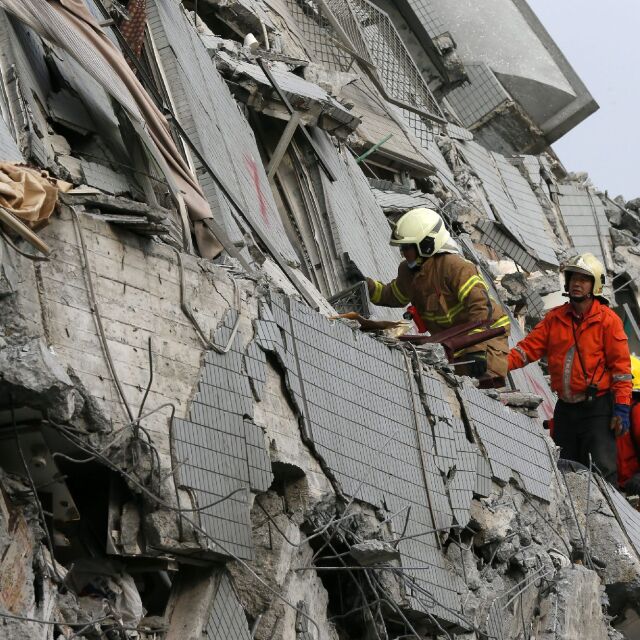 14 станаха жертвите на опустошителното земетресение в Тайван