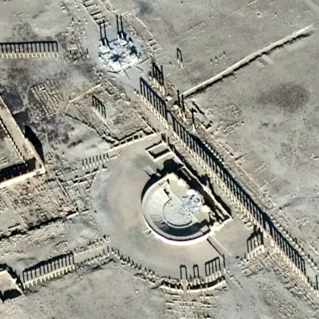 Кадри от безпилотни самолети показват нови щети в Палмира (ВИДЕО) 
