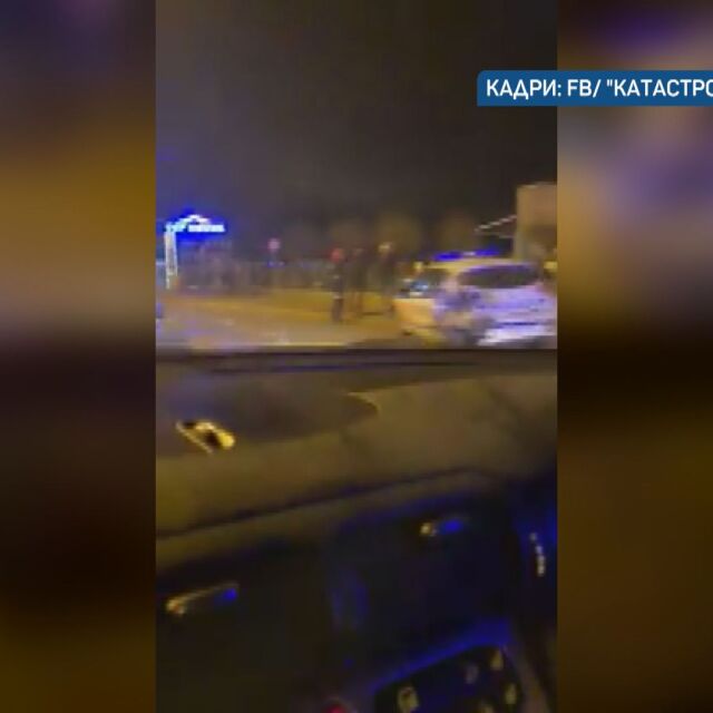 Катастрофа с камион и патрулка на Околовръстния път на София 