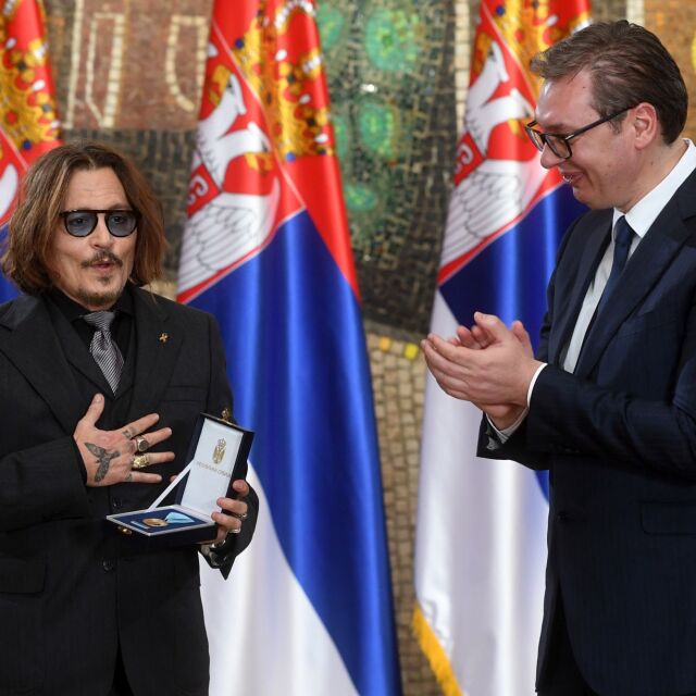 Джони Деп получи най-високия сръбски орден