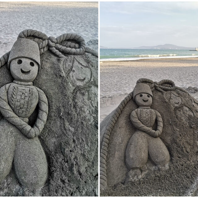 За здраве: Пижо и Пенда по 1 м от пясък се появиха на бургаския плаж за Баба Марта
