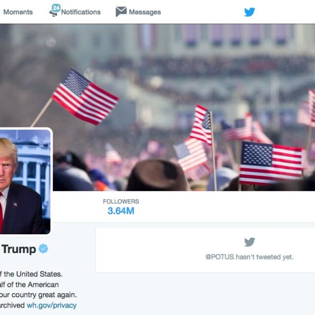 Екипът на Доналд Тръмп сътвори гаф в „Туитър”