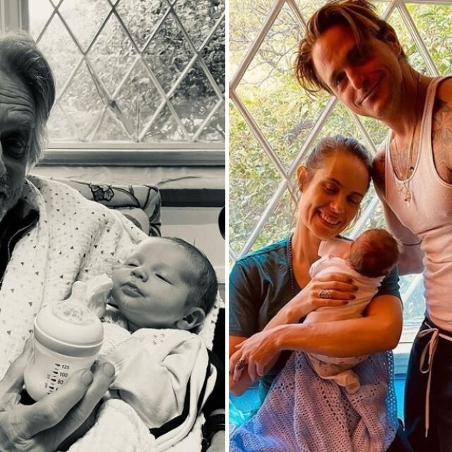 Майкъл Дъглас прегърна едномесечния си внук за пръв път (ВИДЕО)