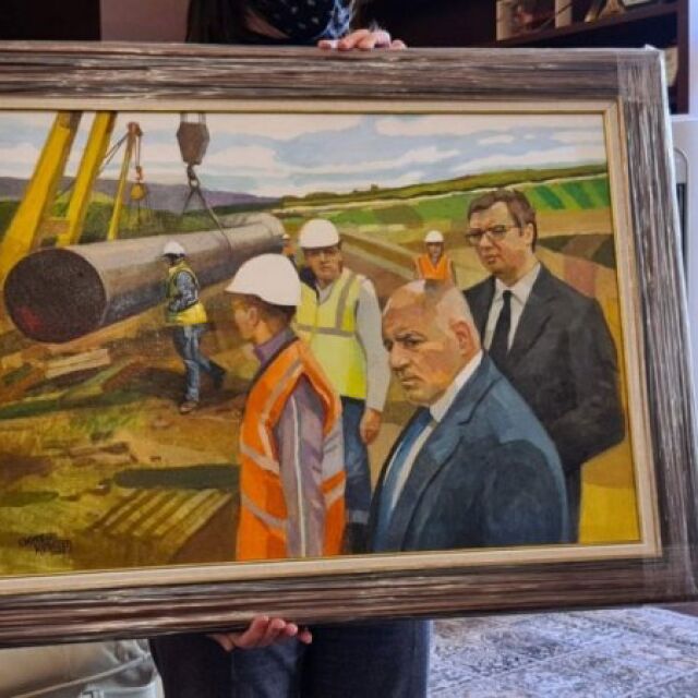 Борисов изпрати картина на Вучич за спомен от "Балкански поток"
