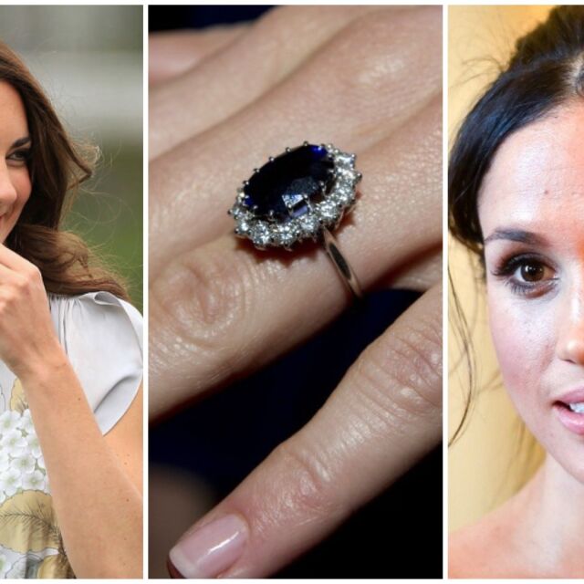 Годежният пръстен на Даяна е трябвало да бъде на ръката на Меган вместо на Кейт