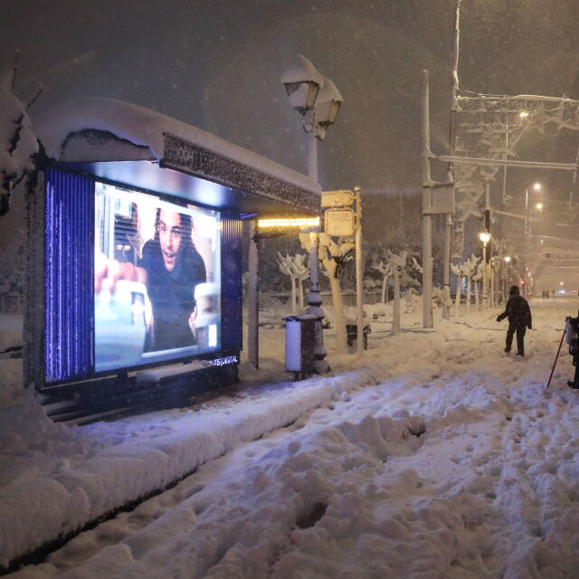 Сняг парализира Атина: Затворени са училища, трафикът е затруднен 