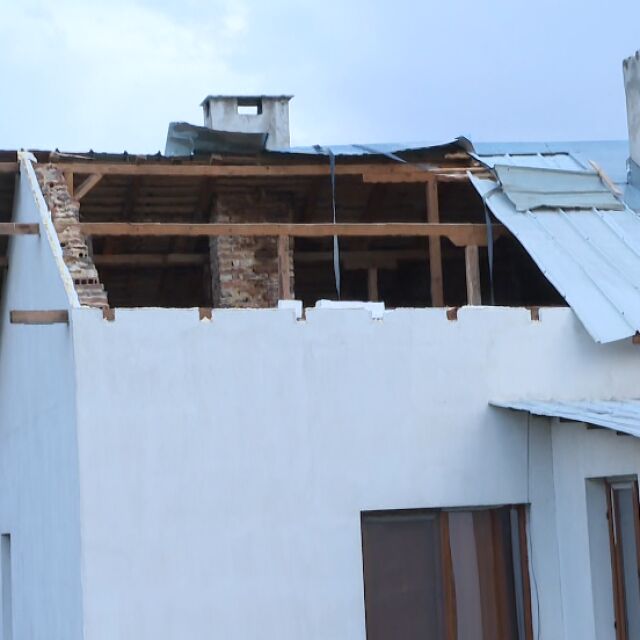 Ураганен вятър: Изкоренени дървета и разрушени покриви във Врачанско (ОБЗОР)