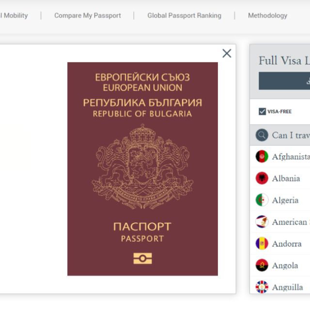 Най-добра позиция от 15 години насам: Къде е България в класацията за най-силни паспорти в света?