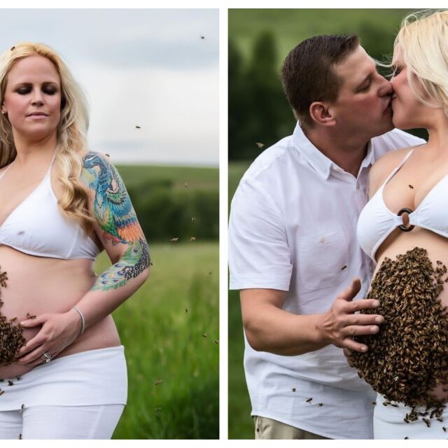  Бременна сложи 10 хиляди пчели на корема си и шокира социалните мрежи