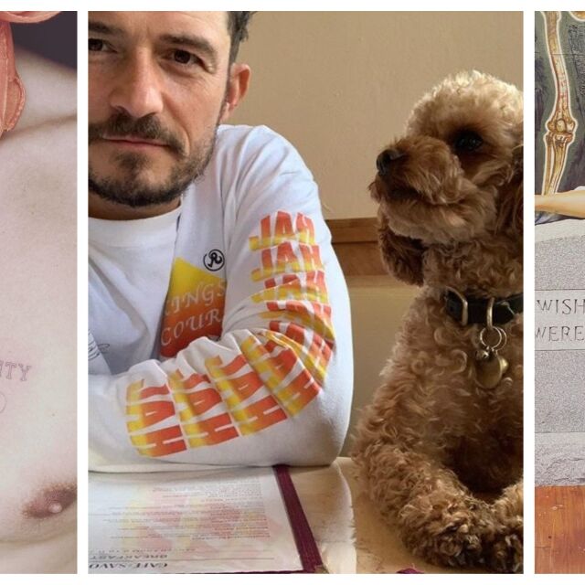 След като кучето на Орландо Блум почина, той си направи татуировка в негова чест