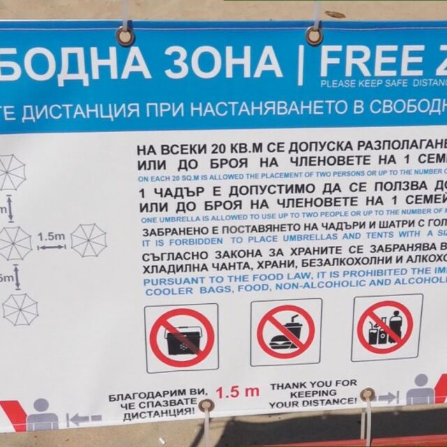 Концесионерът на плаж „Смокиня“ забрани шатри и хладилни чанти в свободната зона