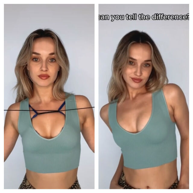 Американка показа в TikTok прост начин за визуално увеличаване на бюста (ВИДЕО)