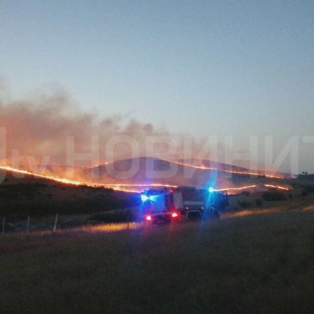Пожар в Бургаско (СНИМКИ и ВИДЕО)