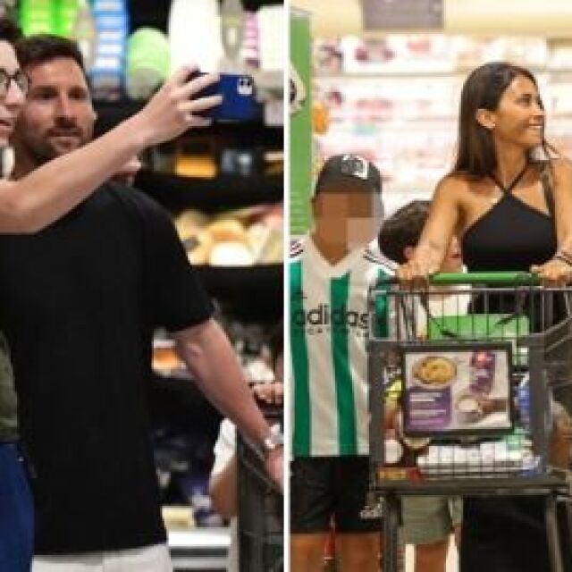 Човек като нас: Меси пазарува в супермаркет (ВИДЕО)