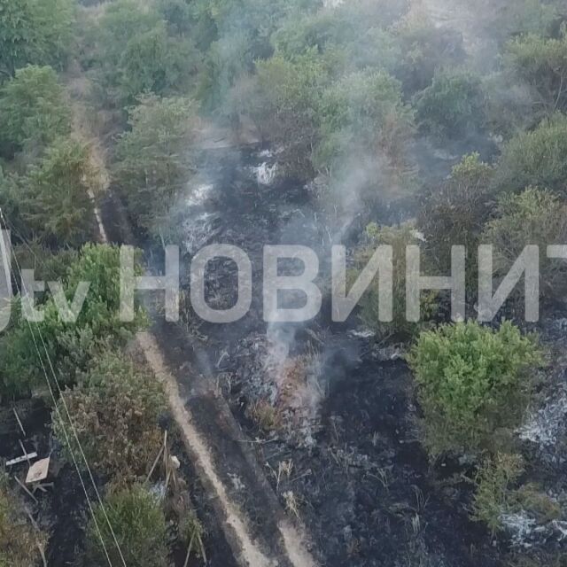 Кадри от дрон на огромния пожар край Русе (ВИДЕО)