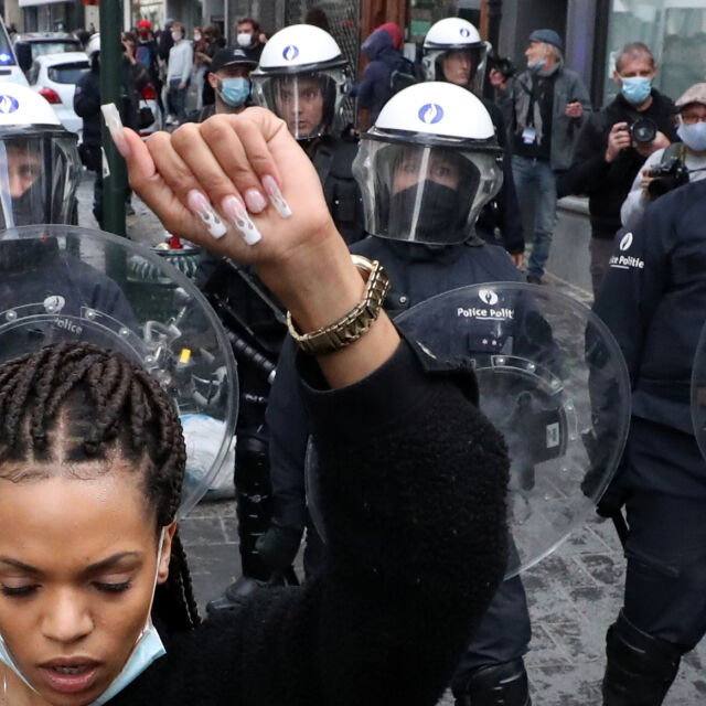 Сблъсъци в Брюксел: 150 души бяха задържани по време на протестите срещу расизма