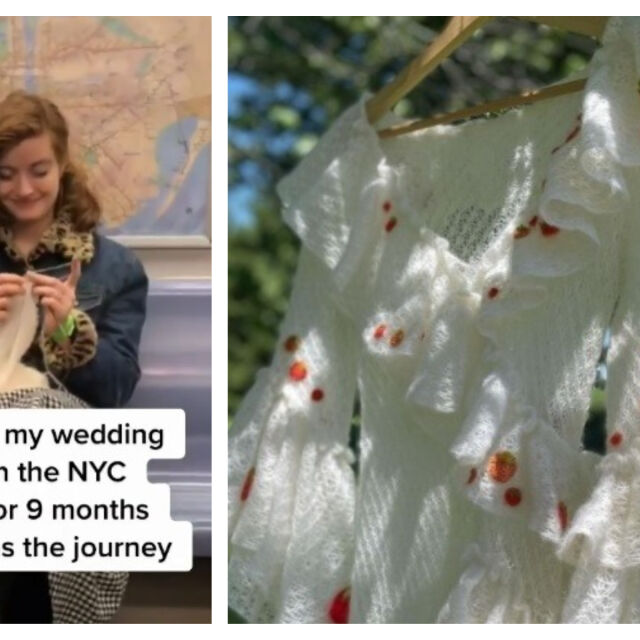 Булка плете 9 месеца роклята си, докато пътува в нюйоркското метро