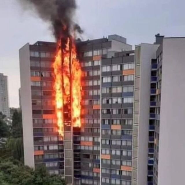 Пожар в жилищна сграда край Брюксел, 100 души са евакуирани (СНИМКИ)