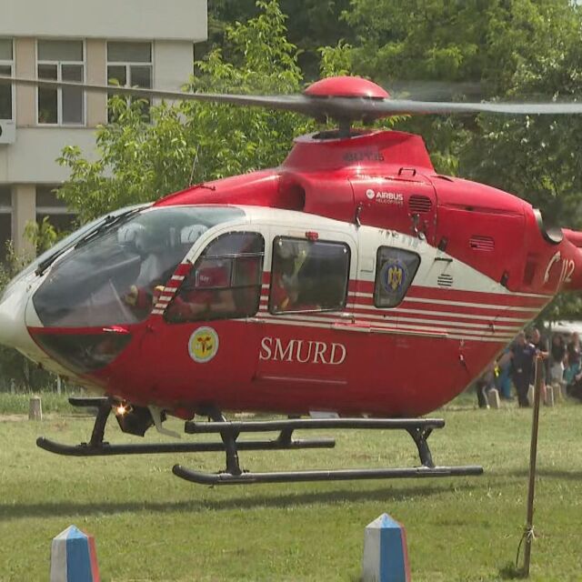  Румънски хеликоптер транспортира от Враца мъж и жена в тежко положение (ВИДЕО) 