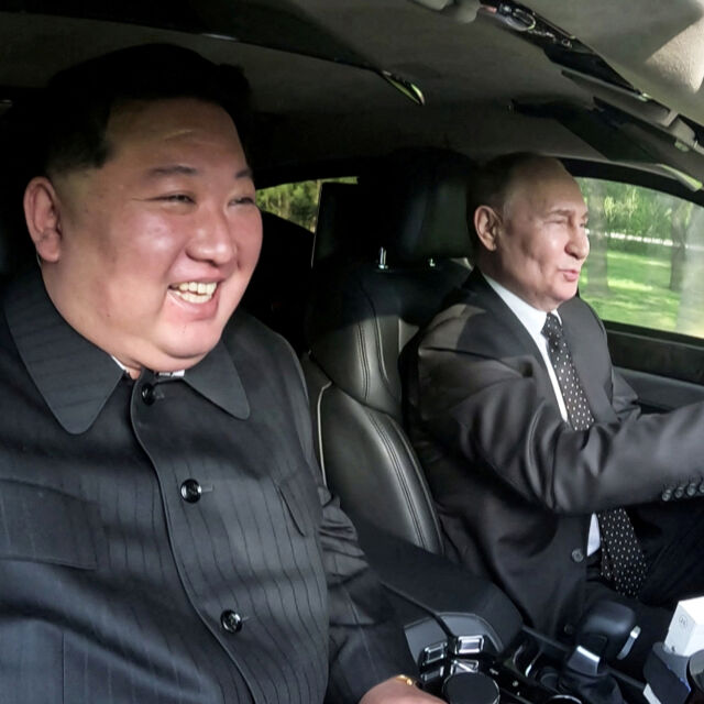 Лимузината, с която се возиха Путин и Ким Чен Ун, е направена с части от Южна Корея