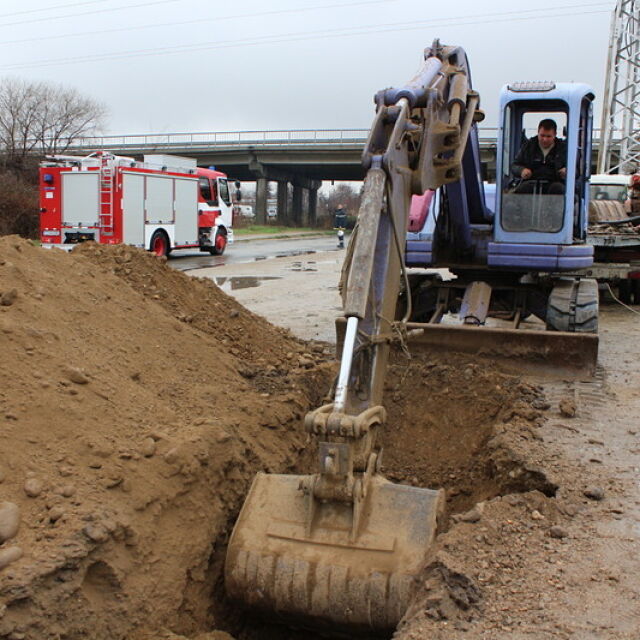 Багер спука газопровод при изкопни дейности в Пловдив