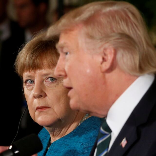 Доналд Тръмп се пошегува за това какво е общото между него и Меркел 