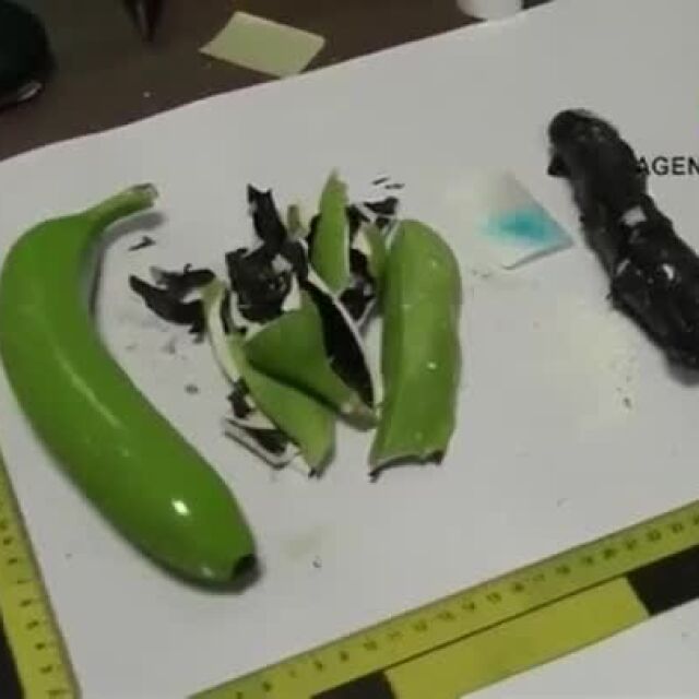 Заловиха наркотик, скрит в банани в Испания (ВИДЕО)