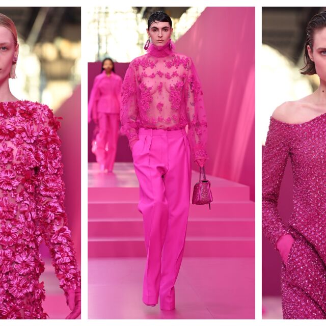 Розово, по-розово, най-розово - "Валентино" на Седмицата на модата в Париж