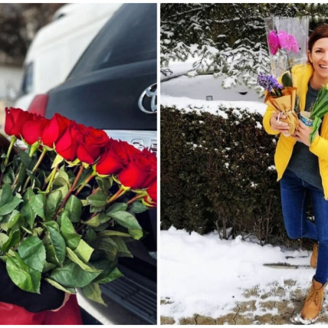 Цвете за 8 март: Ивана с рози, колкото годините си, Илиана Раева - с една, но каква