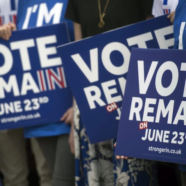 Букмейкъри: Има голяма вероятност Великобритания да гласува оставане в ЕС