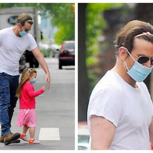 Най-милият татко в Холивуд: Брадли Купър носи диадемата на 3-годишната си дъщеричка
