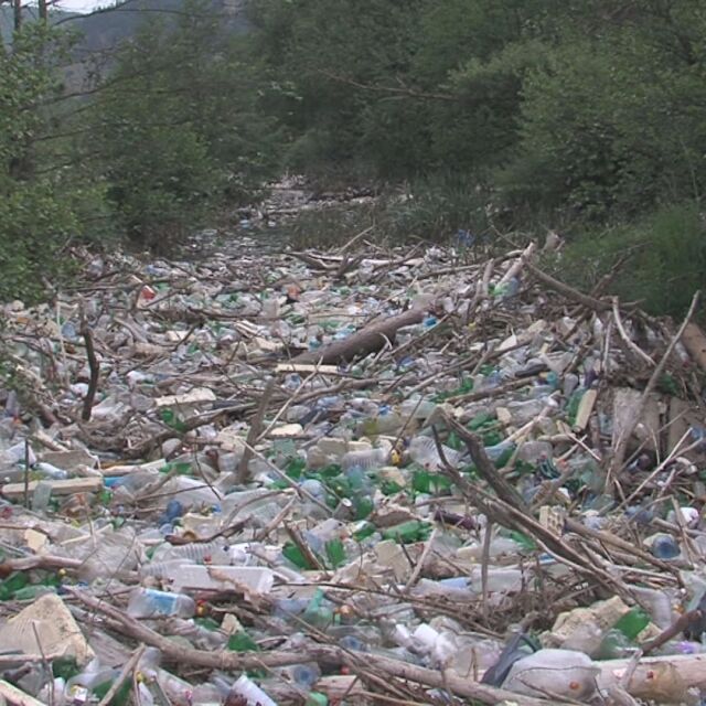 Доброволци почистват „пластмасовата река“ до село  Елешница