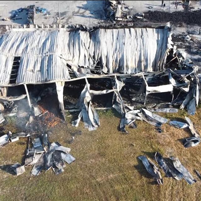 Голям пожар унищожи халета в зеленчукова борса край петричкото с. Кърналово