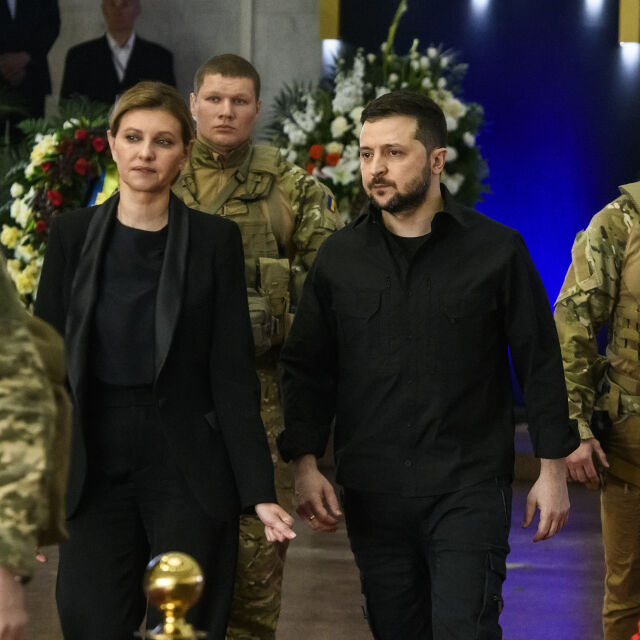 Володимир и Олена Зеленски за пръв път заедно от началото на войната в Украйна
