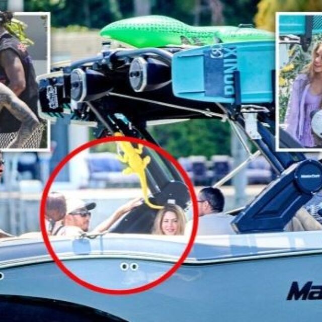 Шакира и Хамилтън на разходка с лодка