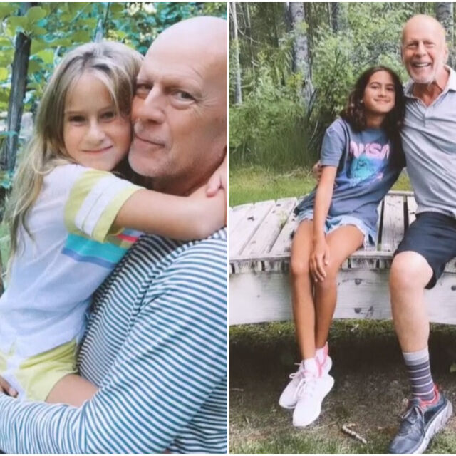 Умилително: 9-годишната дъщеря на Брус Уилис учи за деменцията, за да му помага по-добре