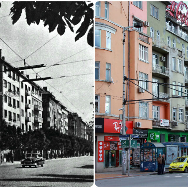 Фотопроект: Променил ли се е булевард "Витоша" за няколко десетилетия