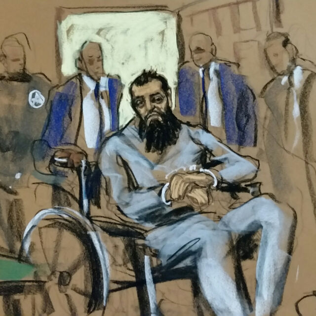 Извършителят на атаката в Манхатън се яви пред съд в Ню Йорк в инвалидна количка 