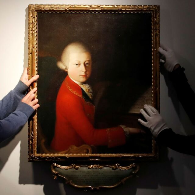 Продават на търг рядък портрет на Моцарт