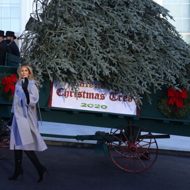 Като за последно: Мелания Тръмп получи коледното дърво, което ще краси Белия дом за празниците