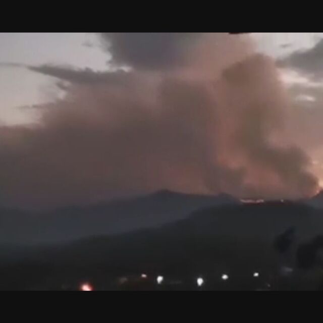 Пожар гори в района на връх Вейката (ВИДЕО)